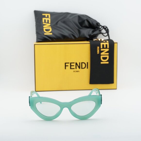 Fendi FE40146I 95N Cat Eye Sunglasses - Shiny Green/Green main image 6